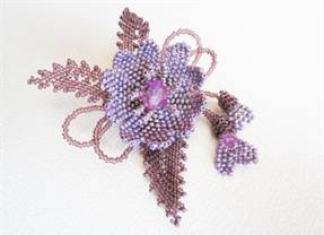 DIY broš od perli u obliku cvijeta i sove (fotografija) Broševi od perli za djecu