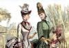 Viktoriánský styl v dámském a pánském oblečení Moderní viktoriánské šaty