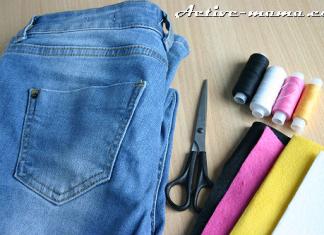 Denim skirt for girls with flounces and lace: a sewing master class with step-by-step photos and video tutorials How to sew a skirt for a girl from old jeans