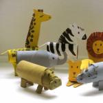 Crafts from colored paper for elementary grades Volumetric crafts of animals from paper diagrams templates