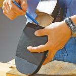 How to glue the sole of a shoe